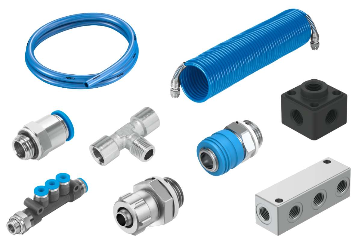 Pneumatikus tömlők és csatlakozók | Fittingek | K+V automatika Kft Pneumatikus tömlők, csövek és csatlakozók ipari automatizáláshoz, gyorscsatlakozók és fittingek sűrített levegős rendszerekhez