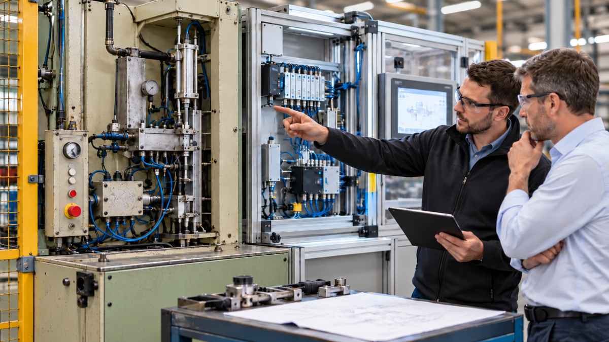Ipari retrofit egy régi gyártógépen mérnöki felülvizsgálattal
