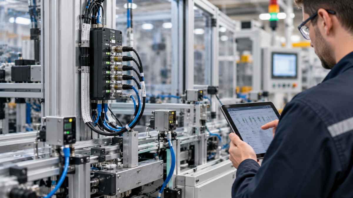 IO-Link ipari automatizálás intelligens érzékelőkkel és gyártási adatkapcsolattal